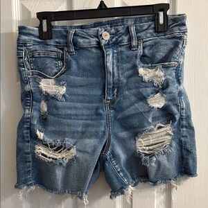 AE Distressed Denim Shorts
